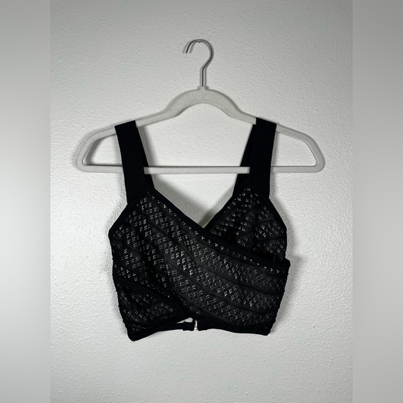 Bebe black lace bondage two piece skirt/ dress size small/medium - Picture 7 of 9